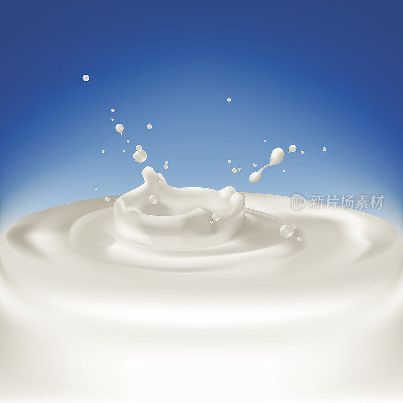 Milk splashing in abstract shape.
